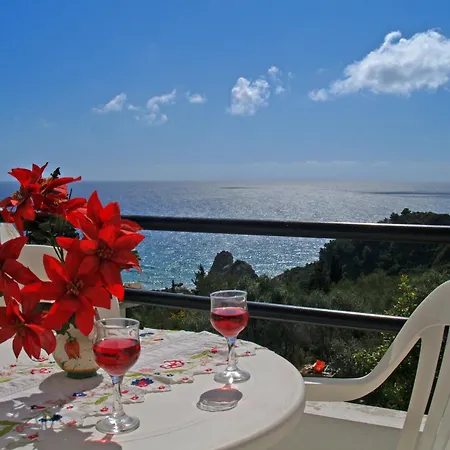 With Swimming Pool And Sea View - Beach, Corfu Pelekas