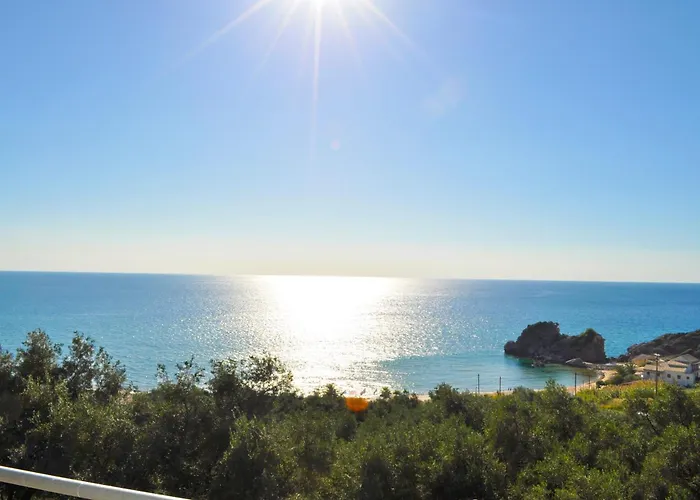 With Swimming Pool And Sea View - Beach, Corfu Daire *