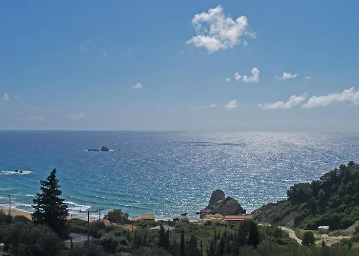 With Swimming Pool And Sea View - Beach, Corfu Daire